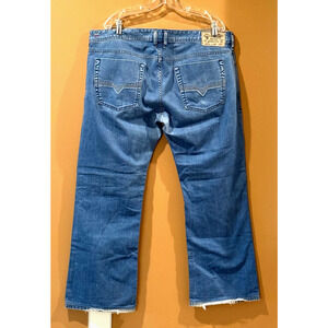 Vintage DIESEL ZATHAN Bootcut Jean Y2K Wide Leg Classic Wash 38x29 Made in Italy